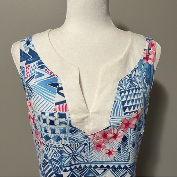 Tommy Bahama Patio Leis Sleeveless Shift Dress Island Navy - Picture 4 of 11